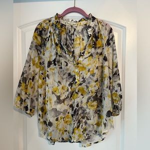 Pleione floral blouse. Medium.